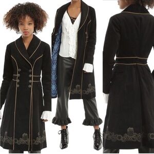 Hot Topic Doctor Who Embroidered TARDIS Corduroy Coat, Sz L